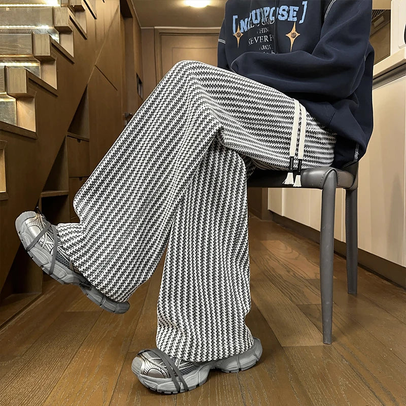 New Jacquard Wide Leg Pants