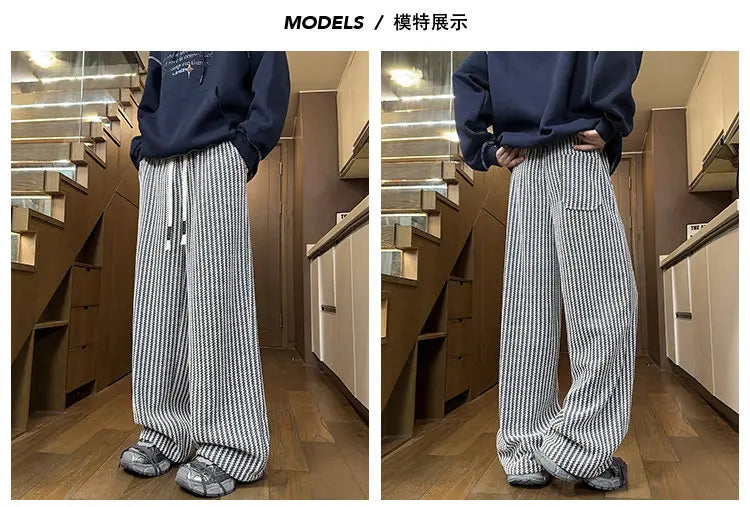 New Jacquard Wide Leg Pants