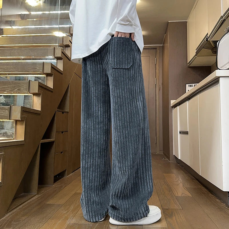New Jacquard Wide Leg Pants