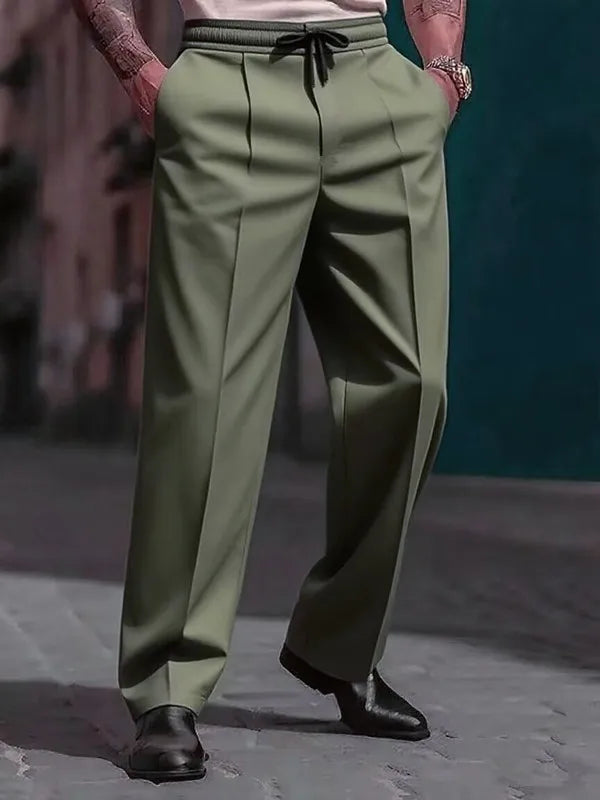 Men's Springwear - Hot selling fashionable casual solid color pants, loose straight leg pants