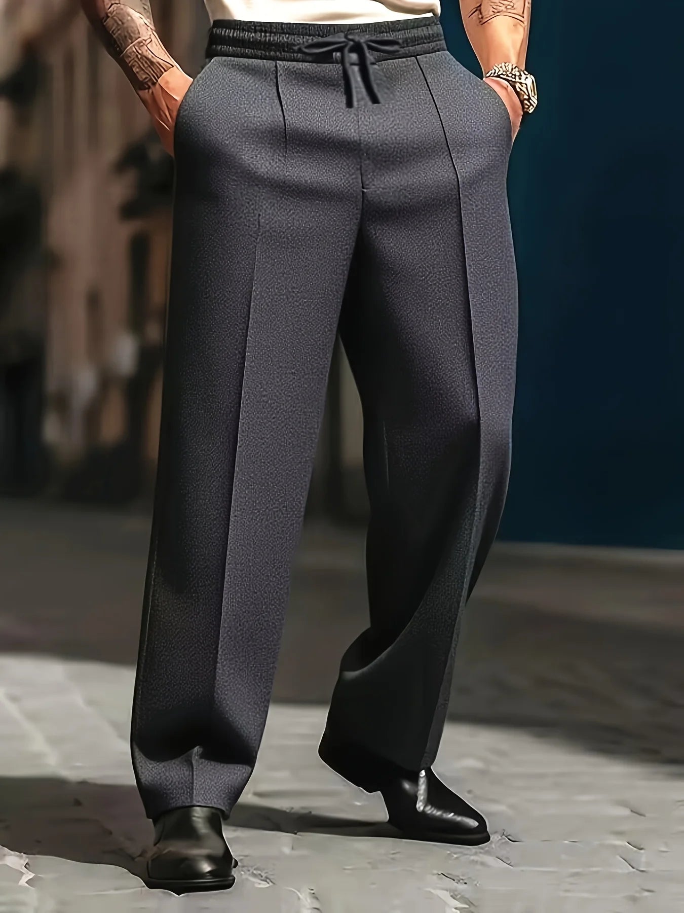Men's Springwear - Hot selling fashionable casual solid color pants, loose straight leg pants